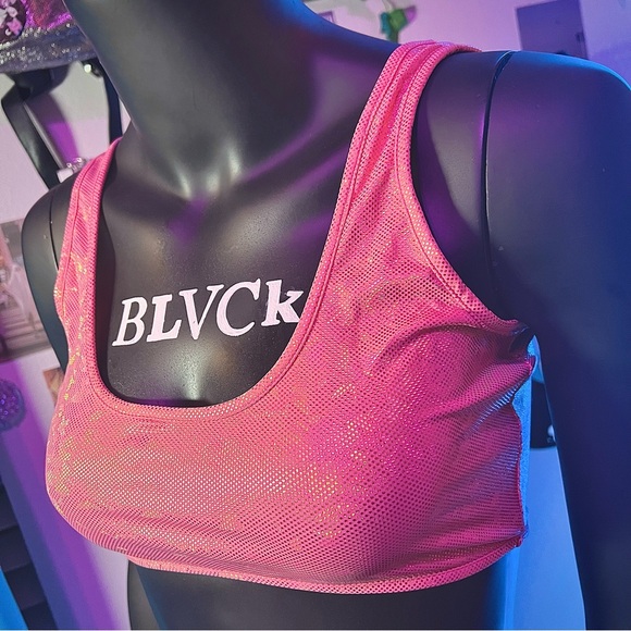 Rave Wonderland Holographic Rainbow EDM Festival Costume Bralette Top Medium - Picture 1 of 7